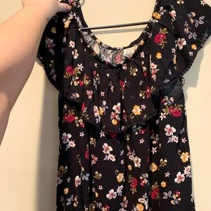 Off The Shoulder Flower Top